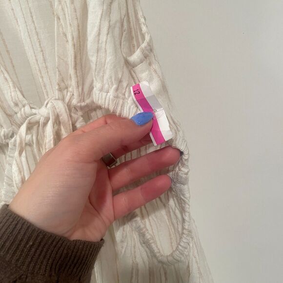 LSPACE Cover-Up Cut Out Plunging Maxi Dress Cream XS - Picture 12 of 14